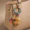 Handmade Rope Sandalwood Keychain Sandalwood Material Fortune Horse Keychain  Festival Decoration