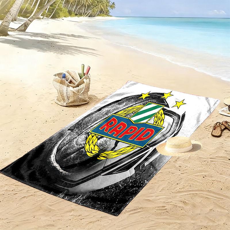 Rapid Vienna team Print Beach Towel, Large Soft Quick Dry Towel for Beach Camping Swimming