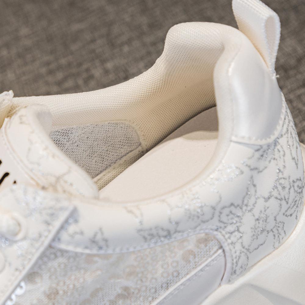 Туфли для папы со стразами, женские, на платформе, увеличивающие рост, дышащие, повседневные, спортивные туфли, туфли на платформе