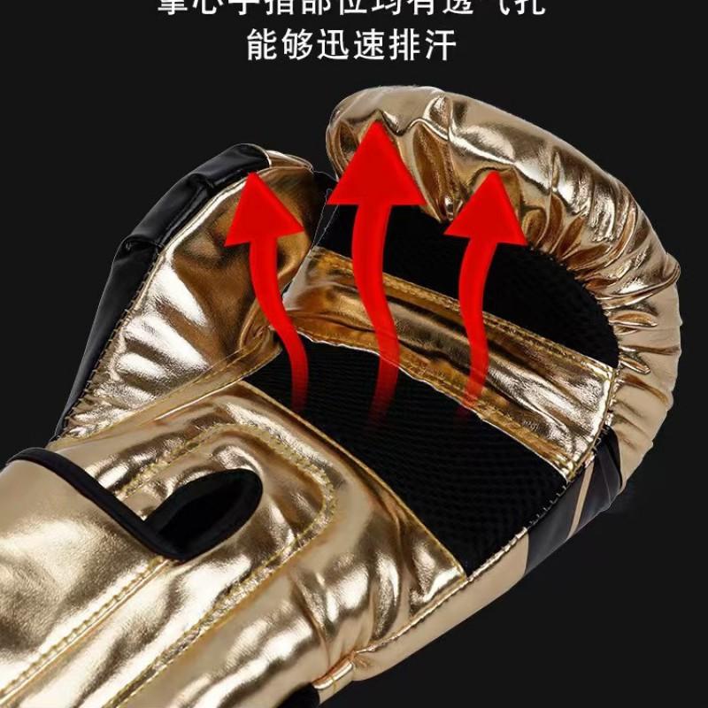 Adult Boxing Gloves Muay Thai Kickboxing Training Fight Sports PU Leather Punching Mitts 6-14oz