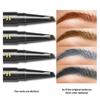 Долговечный водонепроницаемый макияж глаз, не оставляющий пятен, 4-х зубчатый жидкий карандаш для бровей с микрогравировкой, поставка для девочек