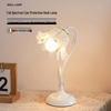 Ins Style Floral Bedroom Bedside Lamp for Teens - Eye-Caring Night Light & Study Desk Lamp