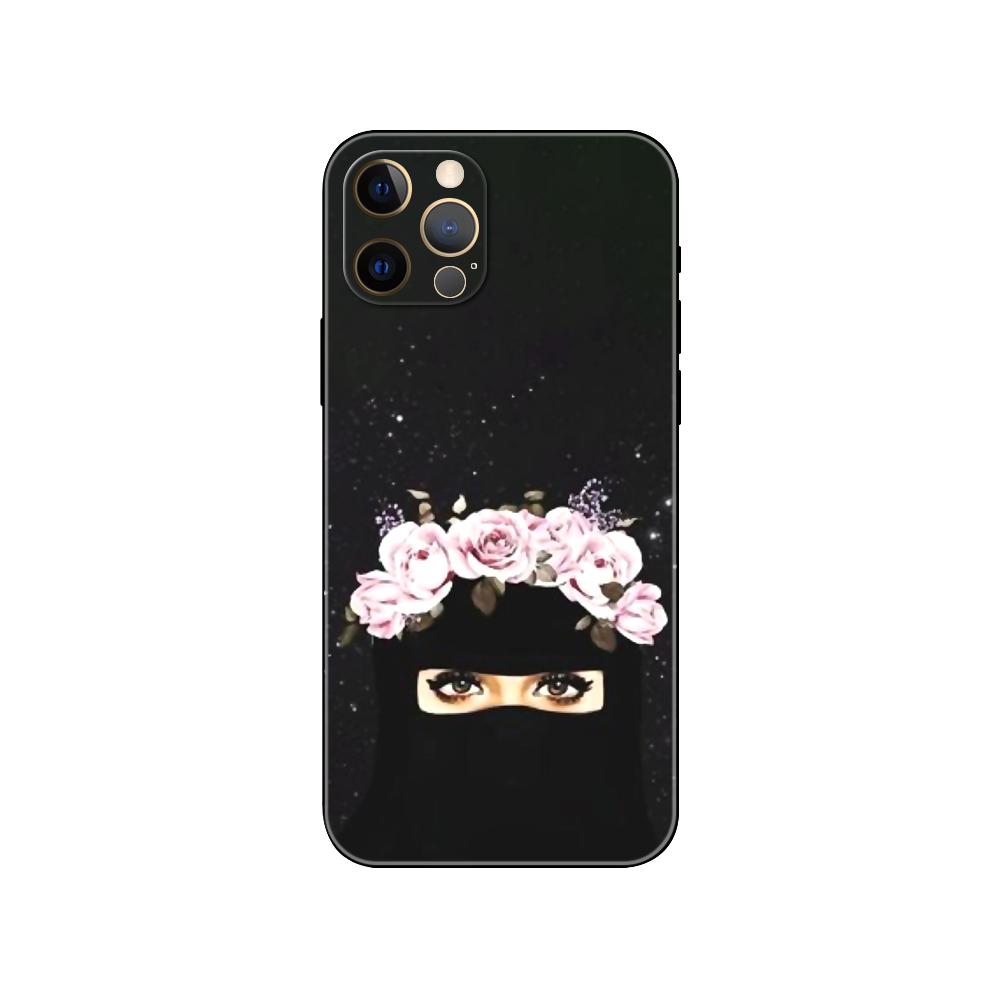 Чехол для телефона Hijab Face Muslim Islamic для iPhone 5 5s 2020se 6 6s 7 8 plus x 10 XR XS 11 12 13 mini pro MAX черная задняя крышка из ТПУ