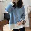 Women Casual Round Neck Long Sleeve Loose Pullover Tops