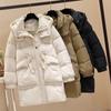 Пуховик 2025 зима новый средней длины корейская версия свободный модный пуховик утолщенные пуховики теплые
