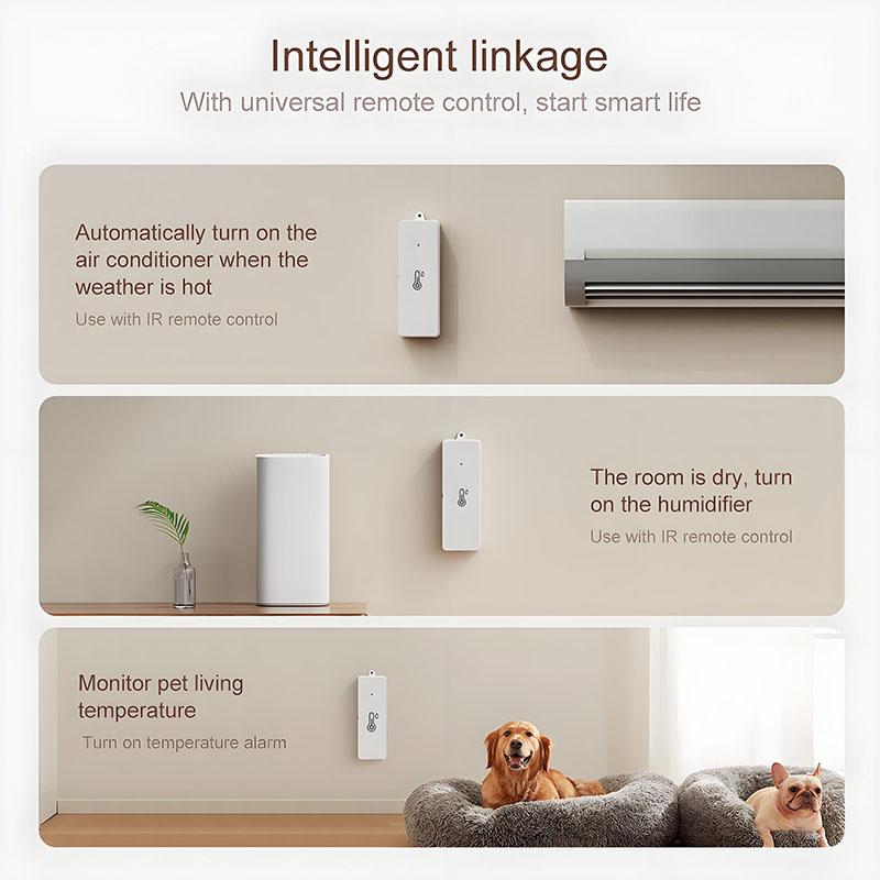 Zigbee WiFi Датчик Температуры и Влажности Удаленный Мониторинг через Приложение Для Умного Дома Smart Life Работает с Alexa Google Assistant