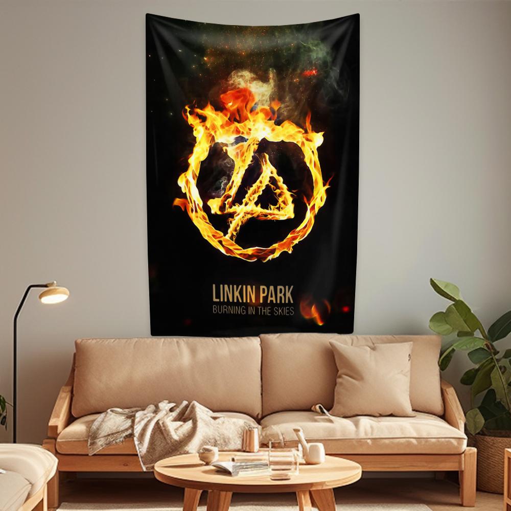 Rock And Roll Music Tapestry Linkinparks Rock Band Home Decoration Wall Hanging Bedroom Dormitory Background Cloth Concert Decor