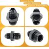 2Pcs 6AN Male To 1/2-20 5/8-18 11/16-18 Inverted Flare Thread Fuel Fittings Adapter Connector Aluminum Straight Anodized Surface