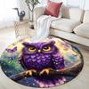 Owl pattern round rug,Carpet Rug for Living Room Bedroom Playroom ,Non-slip Floor Mat,Holiday Gifts and Birthday Gifts.