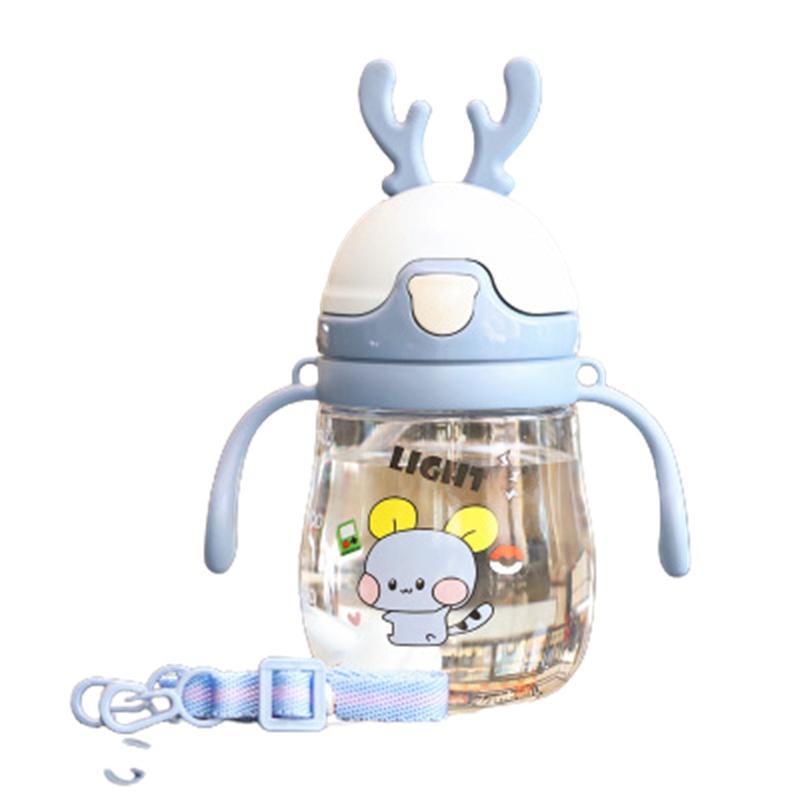 Cartoon Style Children's Drinking Cup With Straw Leak-proof And Durable Ideal For Home And Outdoor Use 370ml)