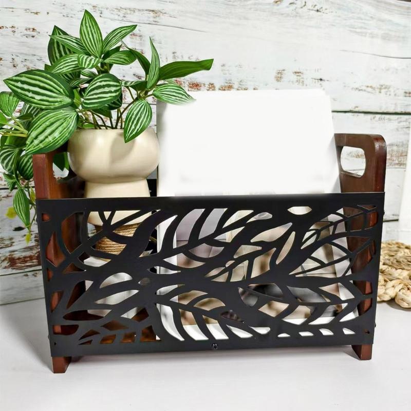 Multifunctional Floor Standing Storage Rack for Books Magazines Newspapers Wooden Organizer Elegant Home Decoration