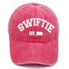 Европейская и американская бейсболка SWIFTIE с вышивкой, летняя, вываренная, в стиле ретро, для фанаток Тейлор, женская, удобная, дышащая, регулируемая