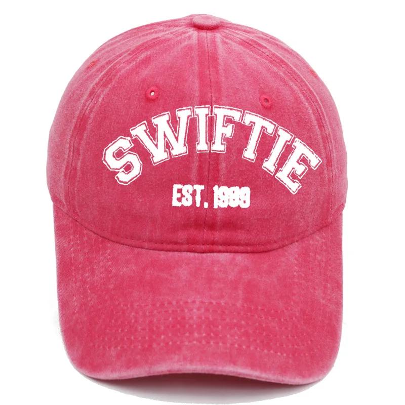 Европейская и американская бейсболка SWIFTIE с вышивкой, летняя, вываренная, в стиле ретро, для фанаток Тейлор, женская, удобная, дышащая, регулируемая