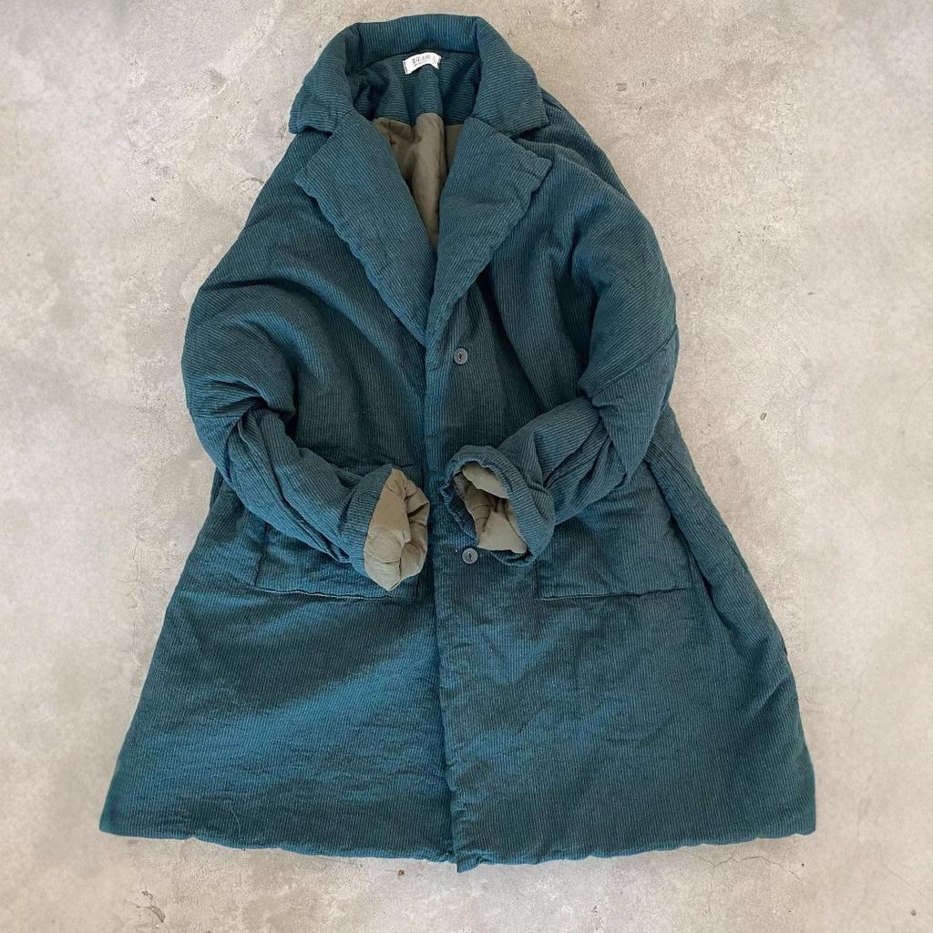 Johnature Женские зимние пальто с отложным воротником в китайском стиле с длинным рукавом на пуговицах, винтажные женские полосатые пальто