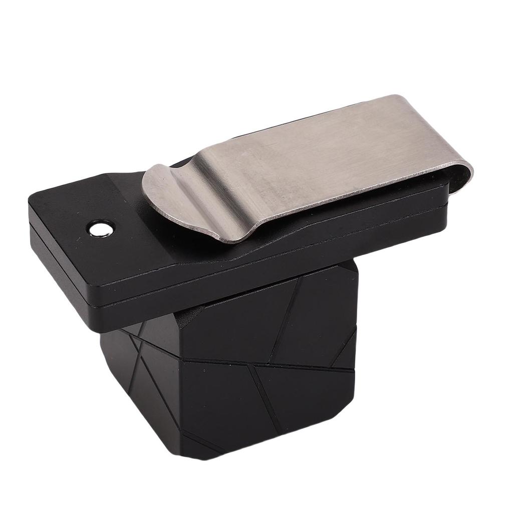 Pool Chalk Holder Billiard Chalk Case Portable Billiard Cue Chalk Box with Belt Clamp 6063 Aluminum Alloy Black