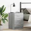 VidaXL Bedside Table Sonoma Grey 38x35x56 Cm Engineered Wood 815323