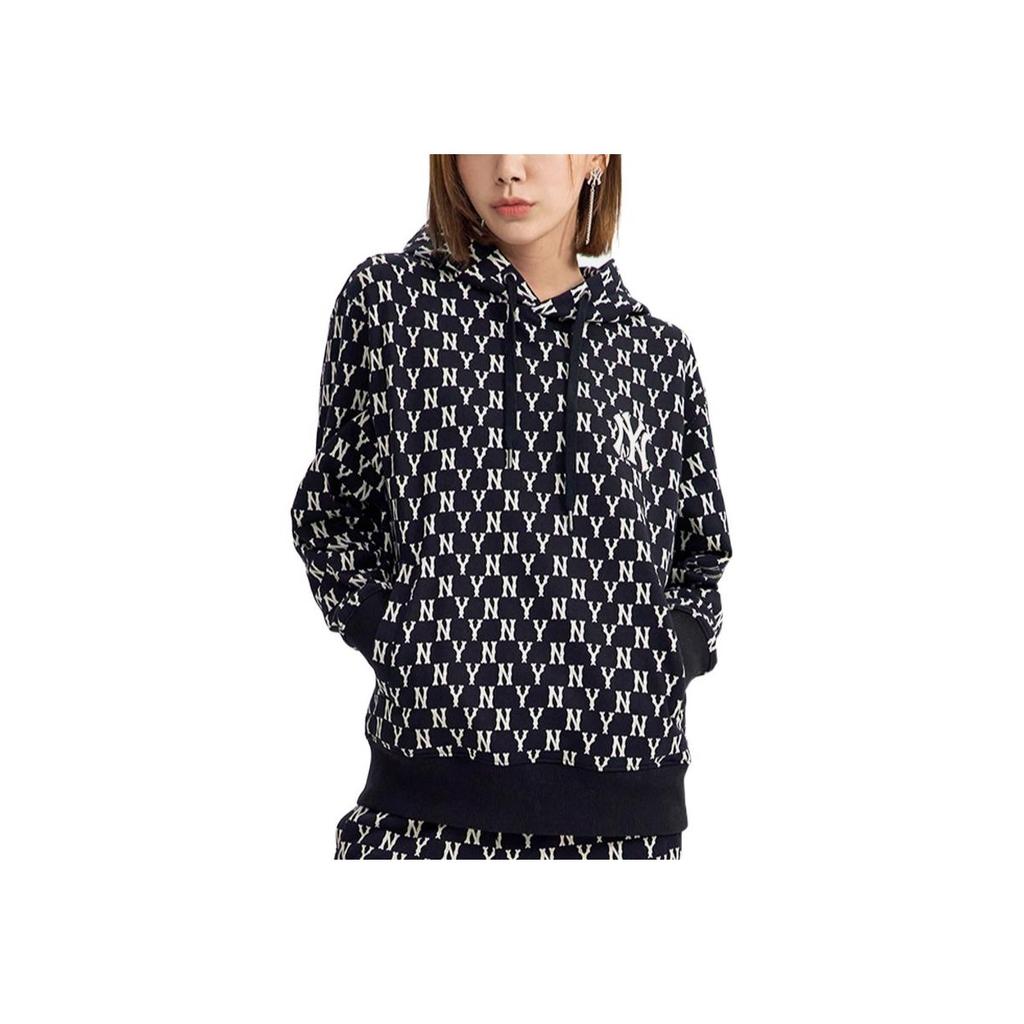 New MLB Monogram Collection Sweatshirt Unisex Black 3AHDM0224-50BKS