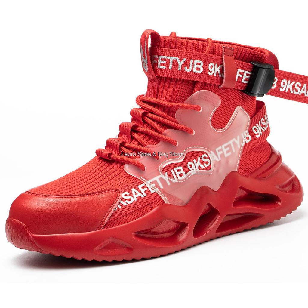 Модные рабочие кроссовки мужские со стальным носком защитные ботинки дышащие высокие рабочие защитные ботинки мужские с защитой от проколов строительство безопасность