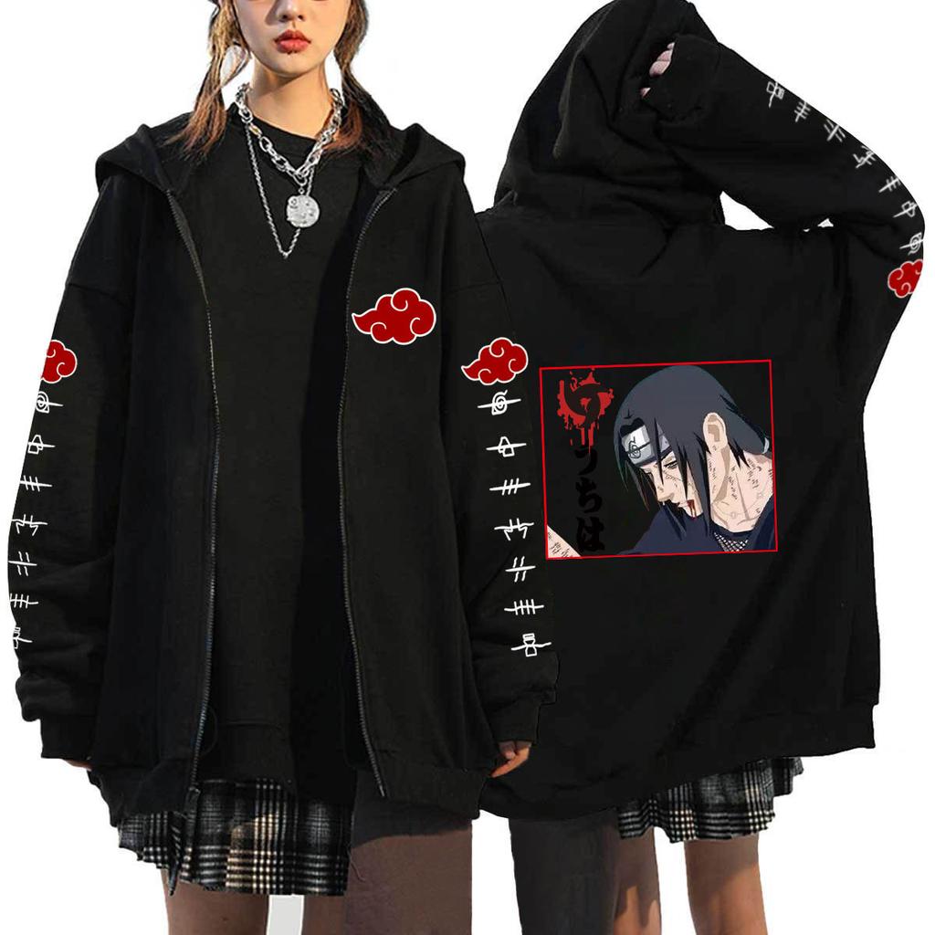 Anime Zipper Hoodie Men's and Women's Casual Sport Fleece Cardigan