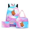 3Pcs/Set Chainsaw Man Kawaii Casual School Bag Colorful Backpack Set Girl with Lunch Bag for Women Student Teenager Rucksack Pencil Case