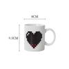 Керамические кружки с изменяющимся цветом и рисунком в виде сердца, белые, термочувствительные, волшебные кружки для воды, большая емкость для кофе, праздничная расслабляющая кружка