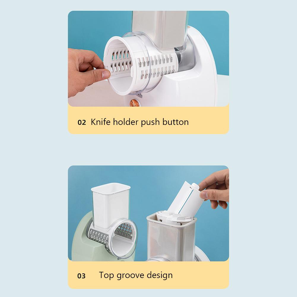 Электрическая овощерезка 3-в-1, многофункциональный измельчитель картофеля, инструмент для домашнего приготовления #