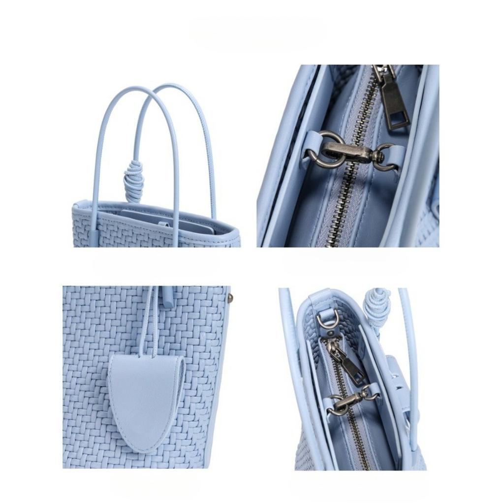 Модная женская сумка-ведро из овчины со шнурком и плетеной ручкой, новая универсальная повседневная сумка на плечо, сумка через плечо 2025