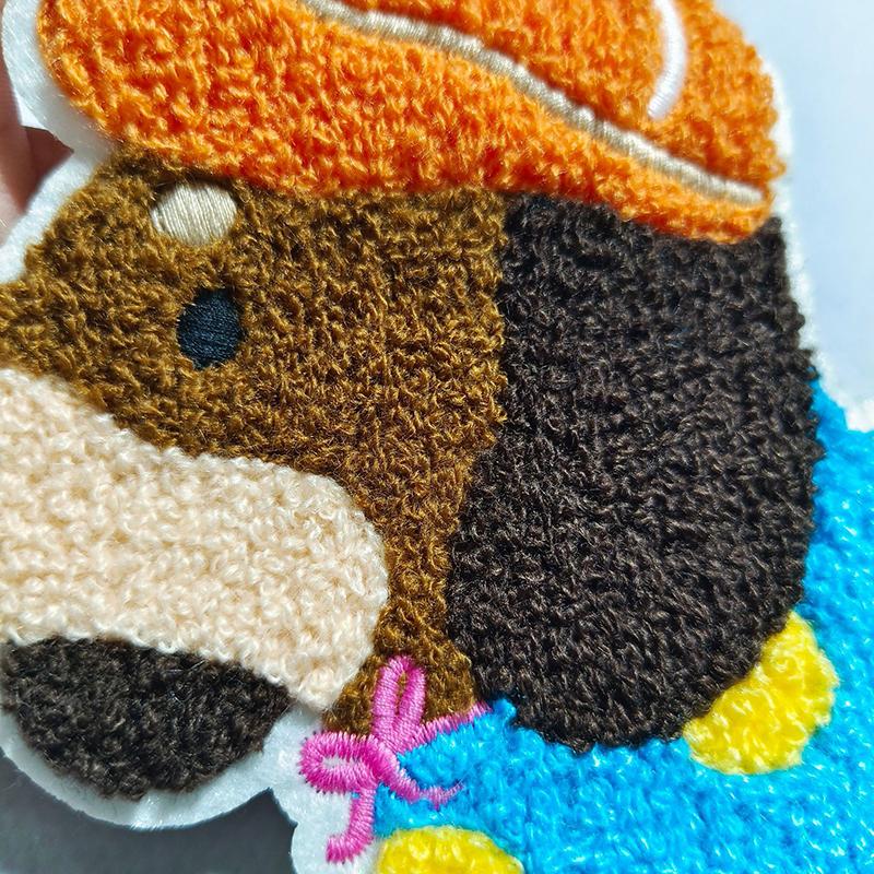 Вышитая нашивка для шитья с собакой, аппликации с собакой, вышитые нашивки для различной одежды, украшения для сумки, обуви