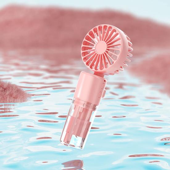 Портативный ручной вентилятор для распыления, 4 скорости, мощный поток воздуха, низкий уровень шума, работающий от аккумулятора, перезаряжаемый мини-вентилятор для персонального охлаждения