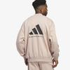 adidas Коллекция 2024 г.. 01 Двусторонняя баскетбольная трикотажная толстовка с принтом логотипа унисекс жемчужно-серого цвета IM8422