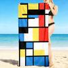 1Pc Abstract Composition Beach Towel, Quick Dry, Multi-Use for Beach Pool Gym Yoga Home Travel, Christmas, Halloween, Xmas Gift M92849