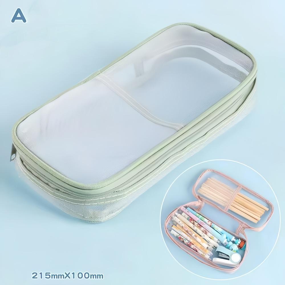 Легкий сетчатый пенал большой емкости эстетическая сумка для студентов канцелярские принадлежности