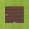 Retractable Pergola Cover, 2.55 x 2.5 m Replacement Canopy Fabric for 3 x 3 m Frame, Roof Top Only, Brown