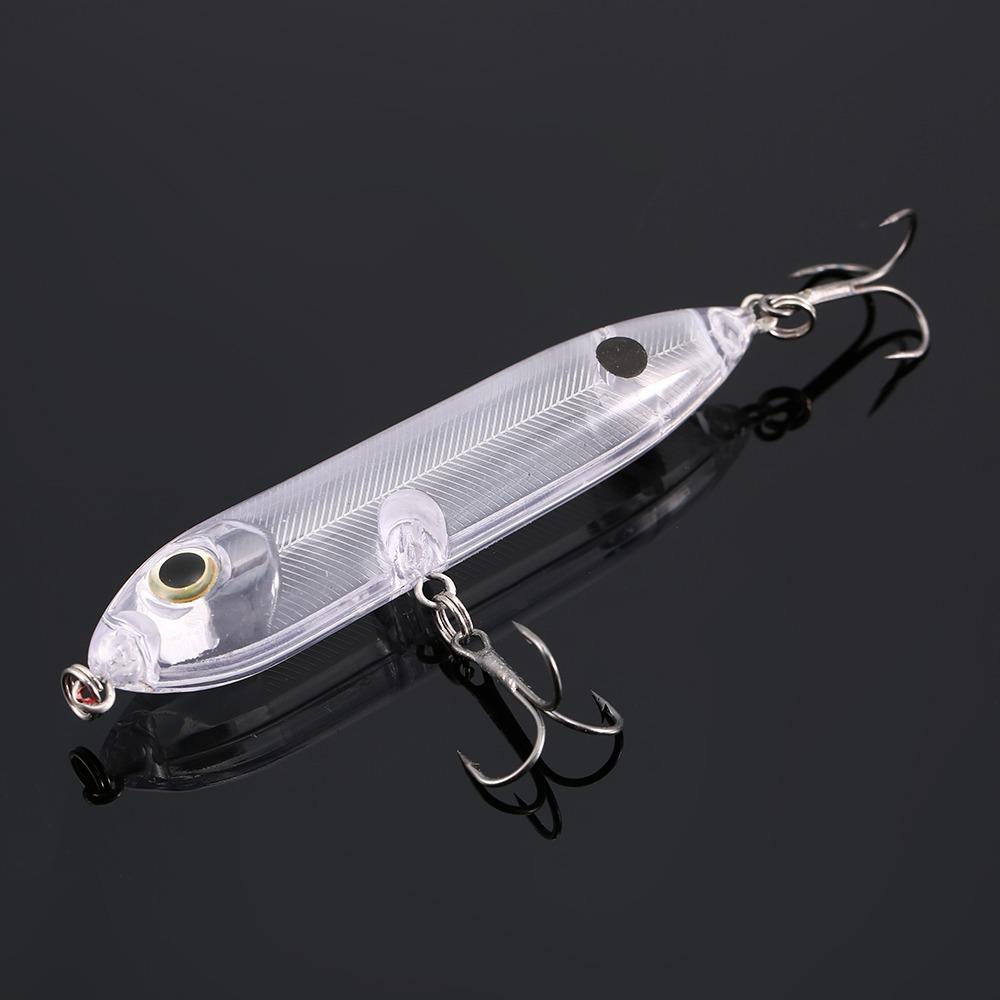 with 3D Eyes Pencil Popper Lure ABS Hard Bait Lure Topwater Fishing Lure Freshwater Fishing