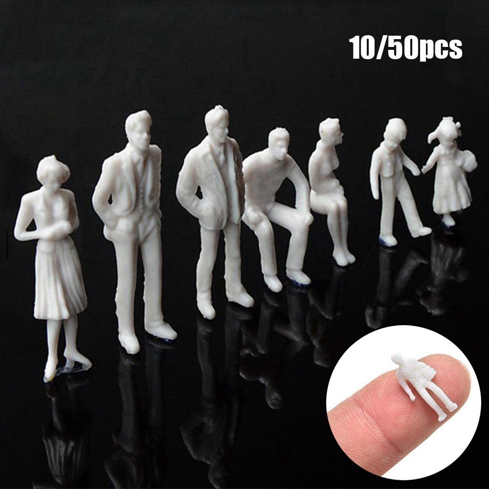 10/50 шт. 1:100/150/200 Модель Миниатюрные Белые Фигурки Архитектурная Модель Масштаб Человека Модель из АБС-пластика Люди Кукла для Кукольного Домика Декор