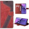 Case for Xiaomi Redmi Note 13 Pro+ 5G - E.F.CONNECTION - Red - Flexible - PU Leather - Shockproof