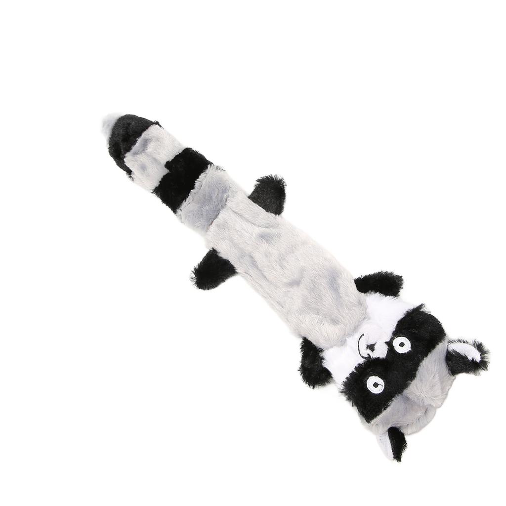 Игрушки для собак с пищащим енотом, устойчивые к укусам, безопасные плюшевые игрушки для прорезывания зубов у собак, товары для животных, серые