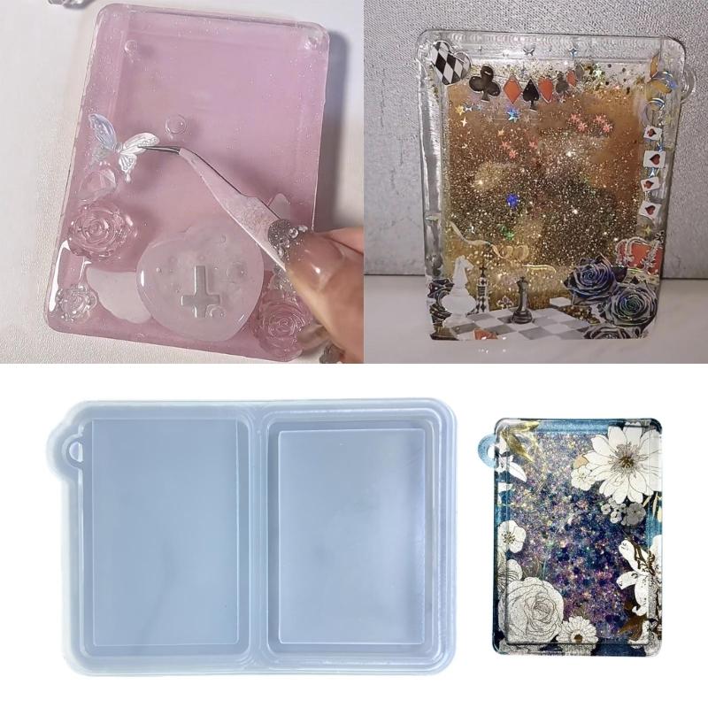 Resin Shaker Mold Quicksand Photo Frame Casting Epoxy Resin Mold Resin Jewelry Molds for Pendant Decoration Crafts