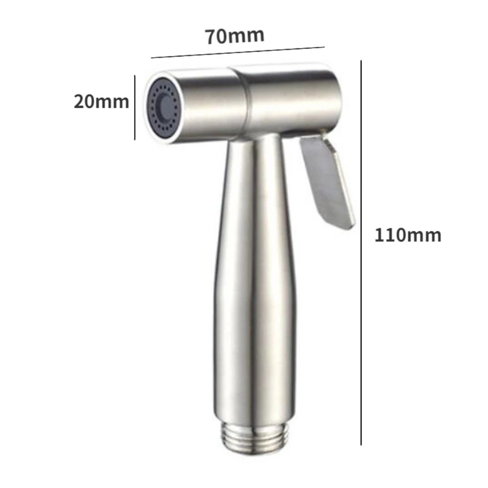 Silver High Pressure Spray Pressurized Hand Bidet Faucet New Toilet Spray