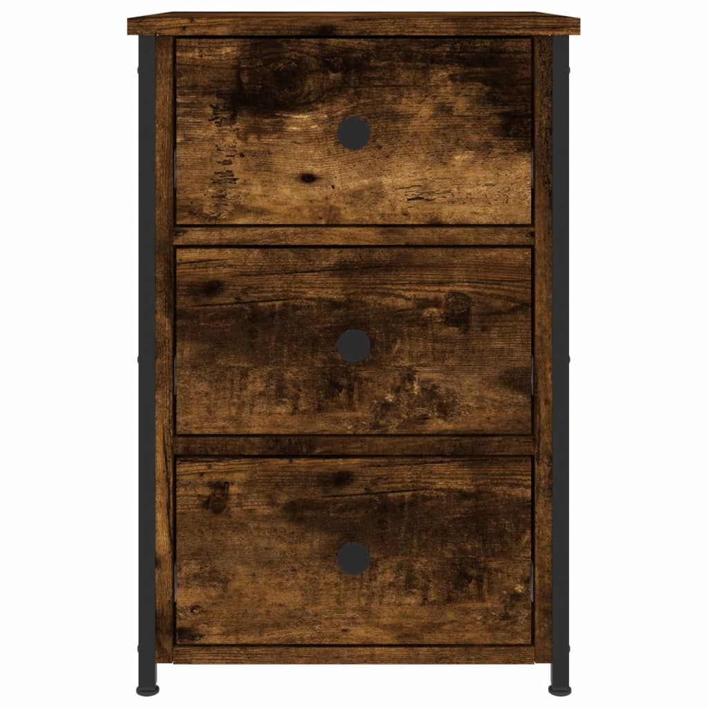 Nightstand Smoked Oak 40x36x60 cm Particleboard