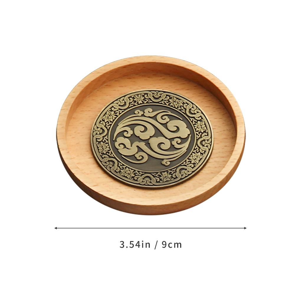 Подставка под чашку из металла в китайском стиле, деревянная теплоизоляционная подставка под чашку, подставка под чашку для чая, кофе, молока, кухонные принадлежности