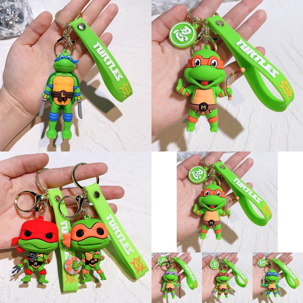 Vibrant Ninja Turtles Keychain Perfect Silicone Accessory For Bags And Keys