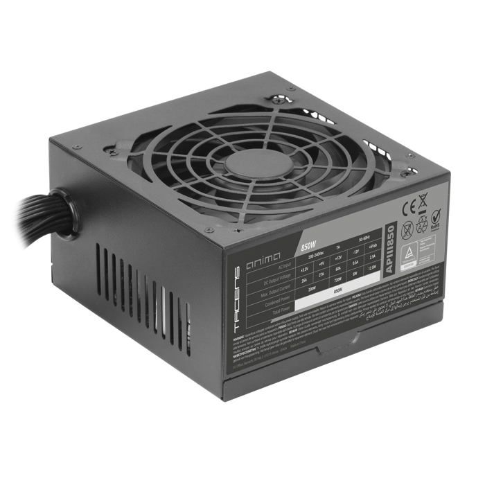 Alimentation ATX - Tacens - APIII850 - 850W - Ventilateur Ultra-Silencieux 120mm - Câbles Plats Longs