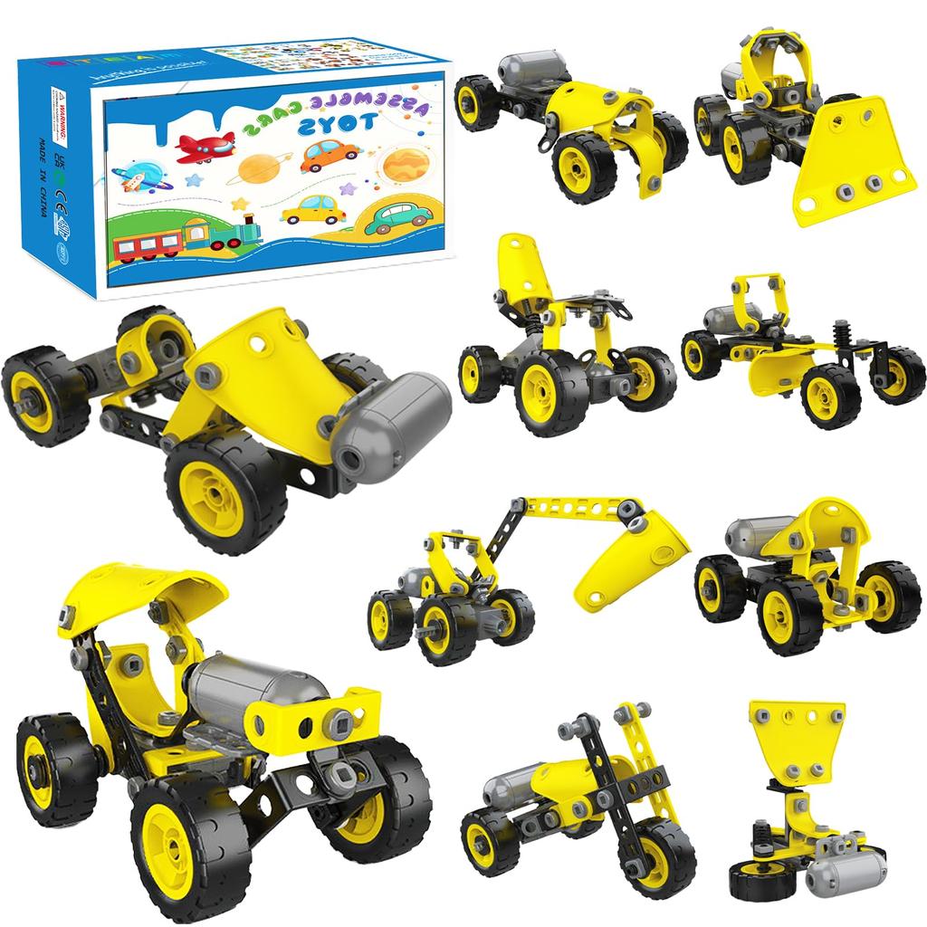 Assembly Toy Car Set Drill Toy Boys Girls Elementary School Students 3 4 5 6 7 Years Birthday Present Ranking Educational Toy Deformed Car Tool Set