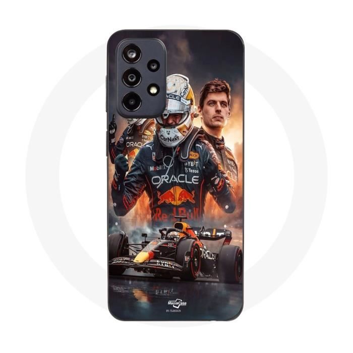 Чехол - Maniacase - Samsung Galaxy A33 5G - Макс Ферстаппен - Гибкий - Черный