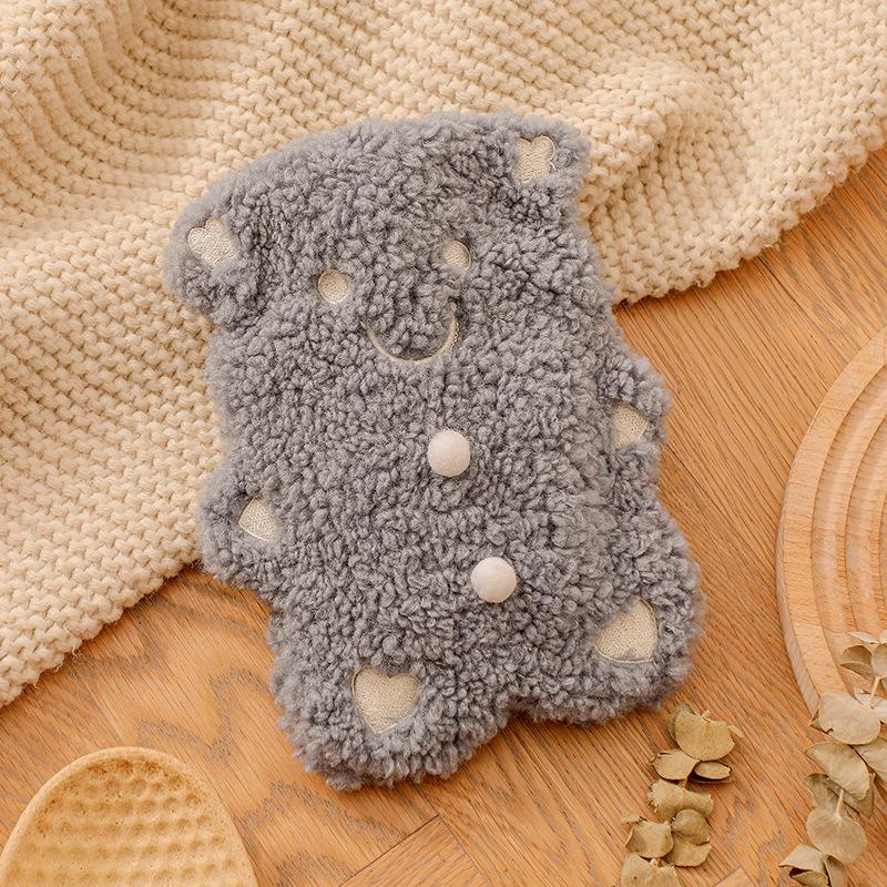The New Hot-selling Cute Cartoon Cookie Bear Hot Water Bottle Winter Plush Warm Water Bag Warm Belly Warm Feet Warm Bed