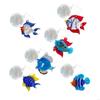 62KD Creative Glass Fish Bubble Aquarium Float Decors Set of 6 Unique Designs