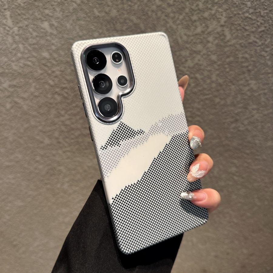 Стильный цветной магнитный чехол из кевлара и углеволокна для Samsung Galaxy S25 S24 Ultra S23 Plus, защитный чехол из твердого пластика, противоударный