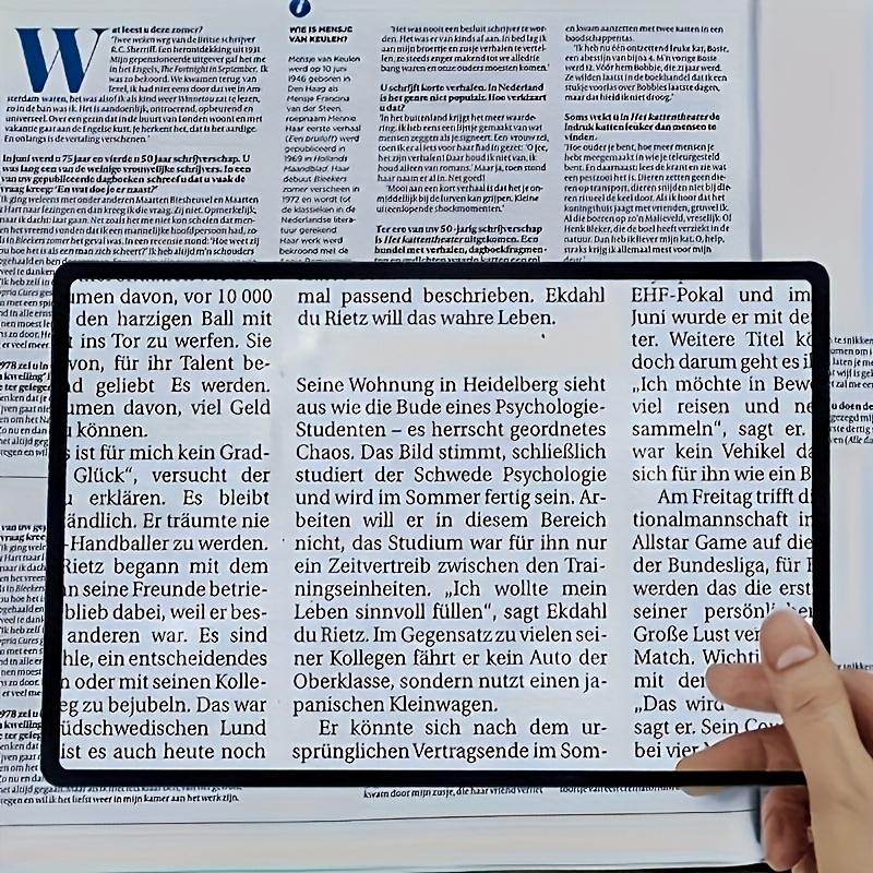 1 шт. Ультратонкая HD увеличительная закладка - Прозрачная ПВХ линза на всю страницу для легкого чтения, Оптический класс, Четкий текст без искажений, Идеально подходит для пожилых людей