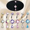Teardrop Shape Navel Ring Crystal Belly Piercing Jewelry Fashion Belly Button Rings  Daily